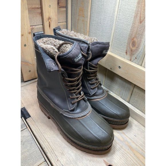 MEN'S ITASCA Thinsulate Thermal Insulation Steel Shank Boots Size 9 Brown - Picture 1 of 9